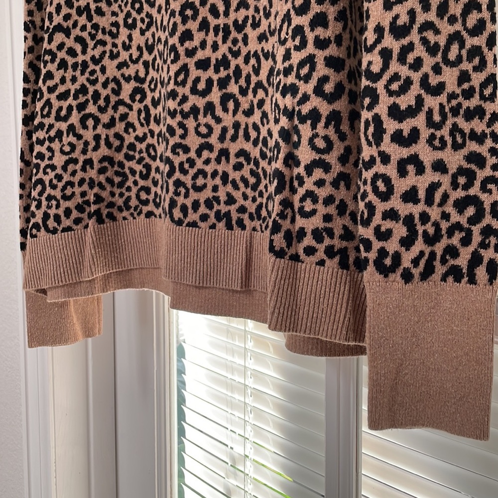 a new day Leopard Print Sweater - Tan and Black - Picture 4 of 7